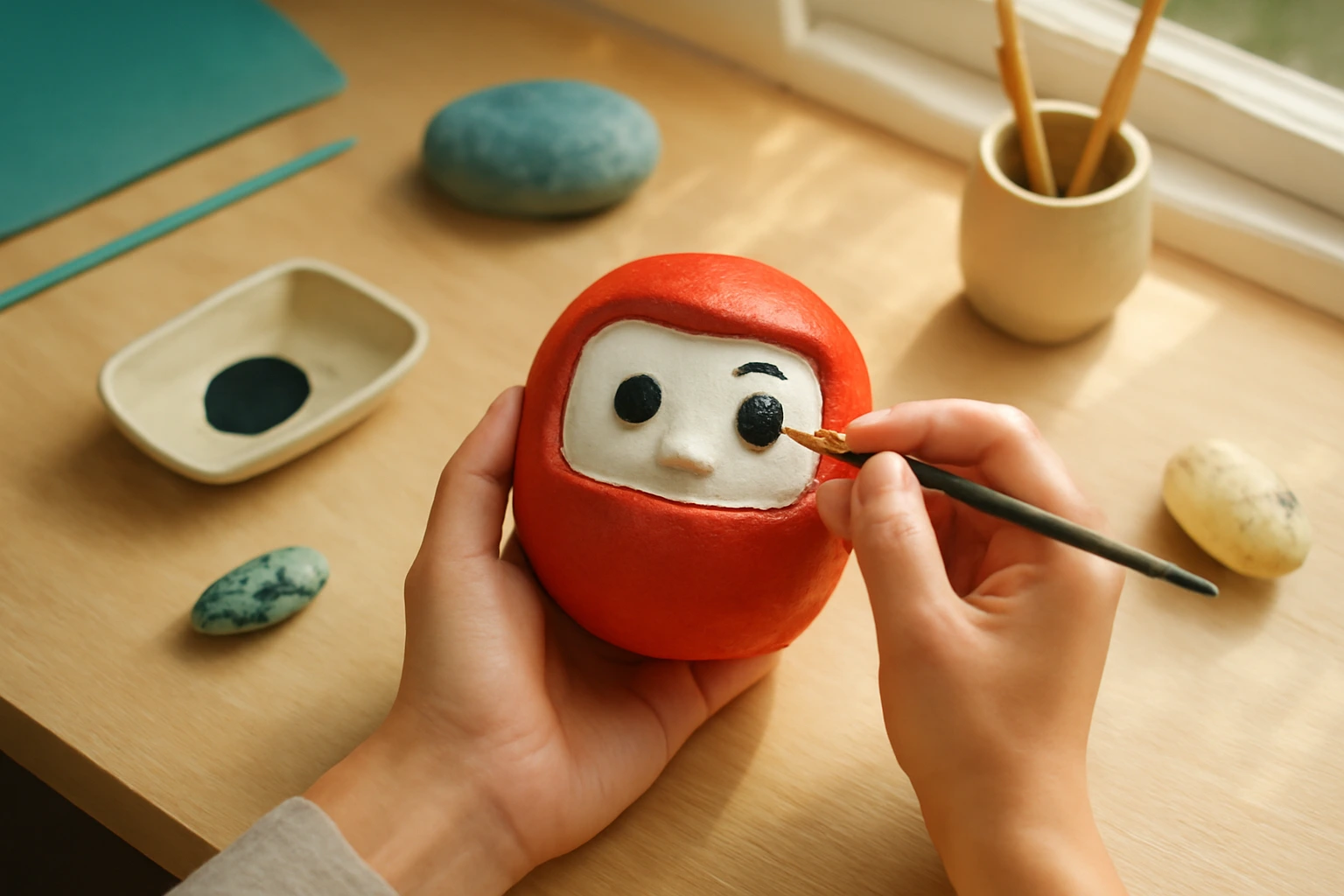 Daruma, búp bê lật đật của Nhật: vì sao chỉ có mắt trắng, tô mắt thế nào và mang theo tinh thần gì