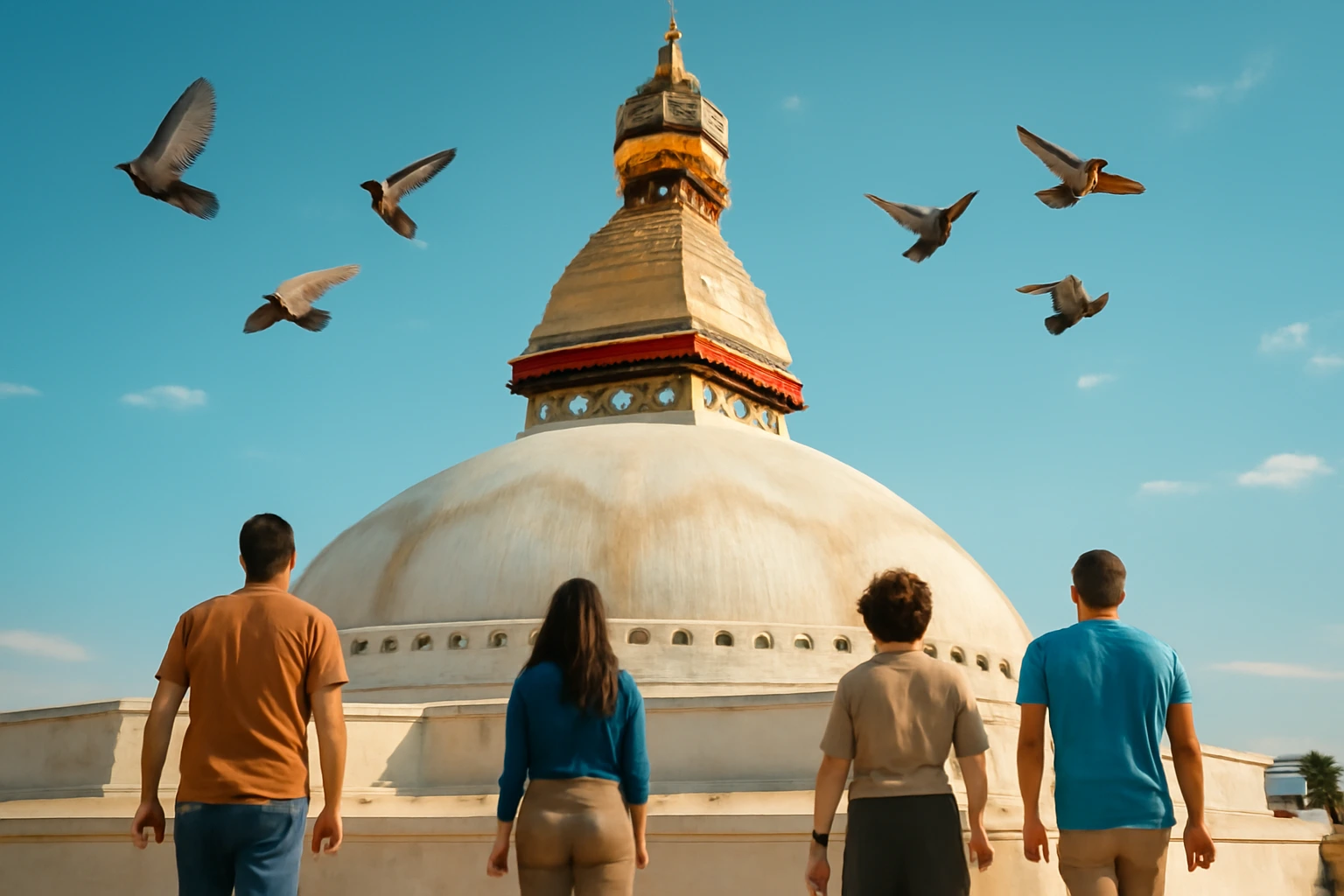 Chữ Om, dấu vạn và đôi mắt Phật trên bảo tháp Nepal: ba ký hiệu linh thiêng và cách dùng không phạm